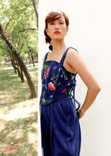 Load image into Gallery viewer, Midnight Bloom Corset