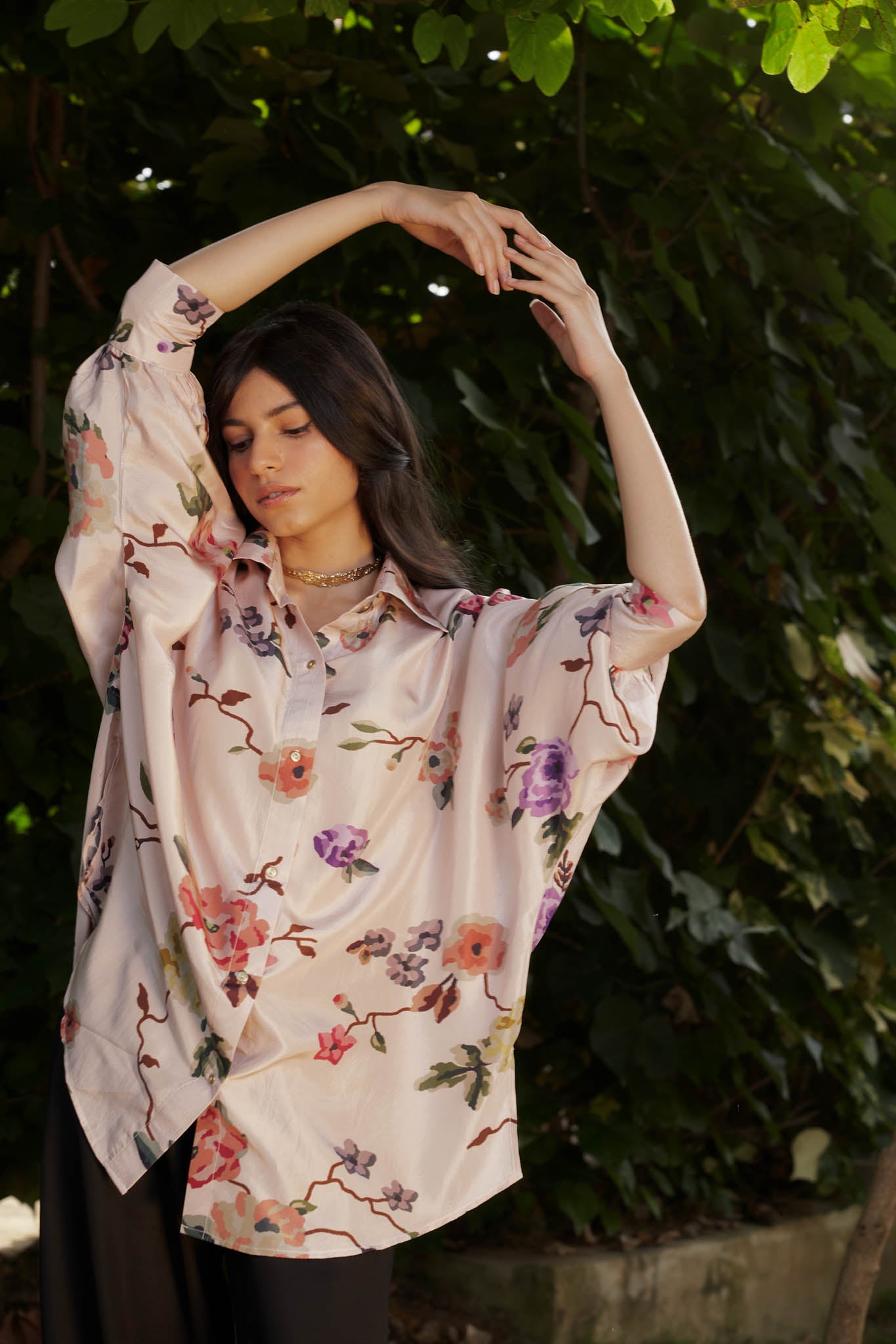 Sacred Flower Silk Shirt