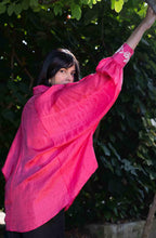 Load image into Gallery viewer, White Rose Silk Shirt