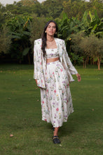 Load image into Gallery viewer, Forest Mist Silk Skirt