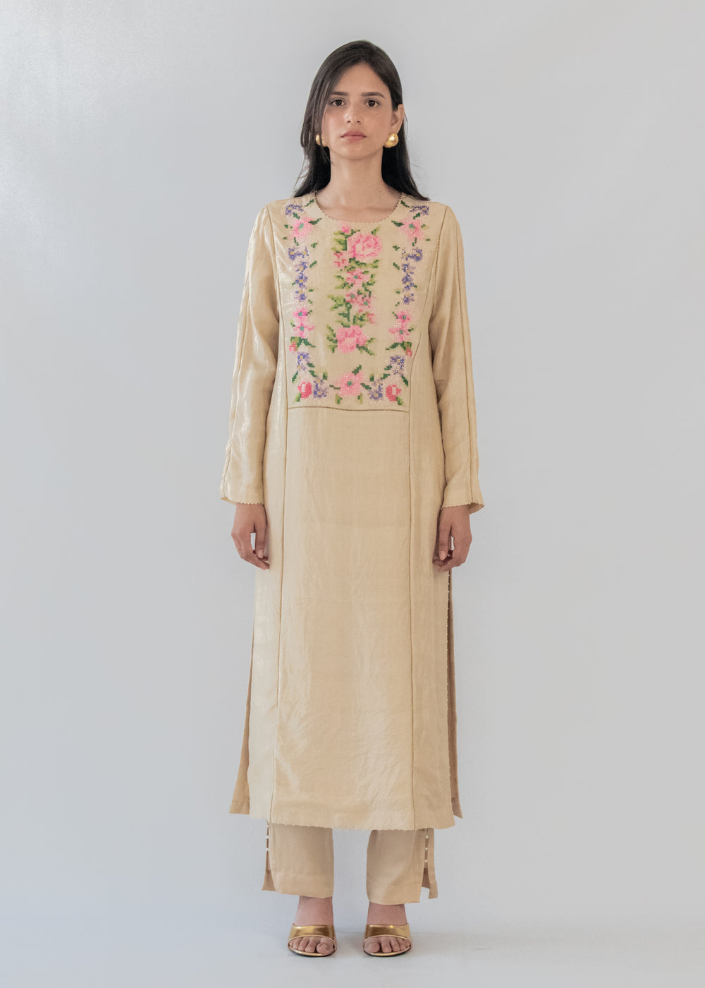 Char Bagh Kurta Set