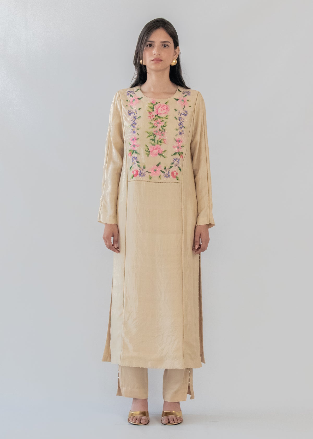Char Bagh Kurta Set