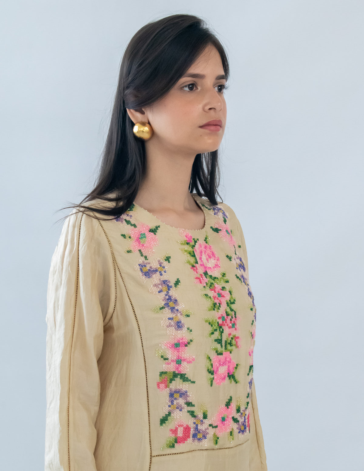 Char Bagh Kurta Set