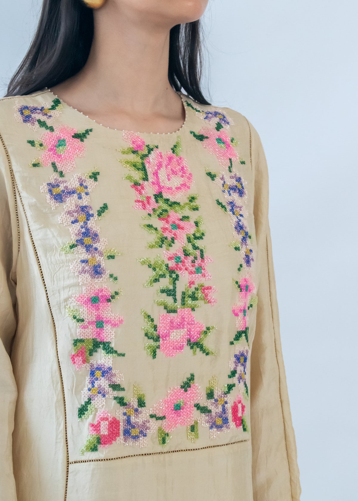 Char Bagh Kurta Set
