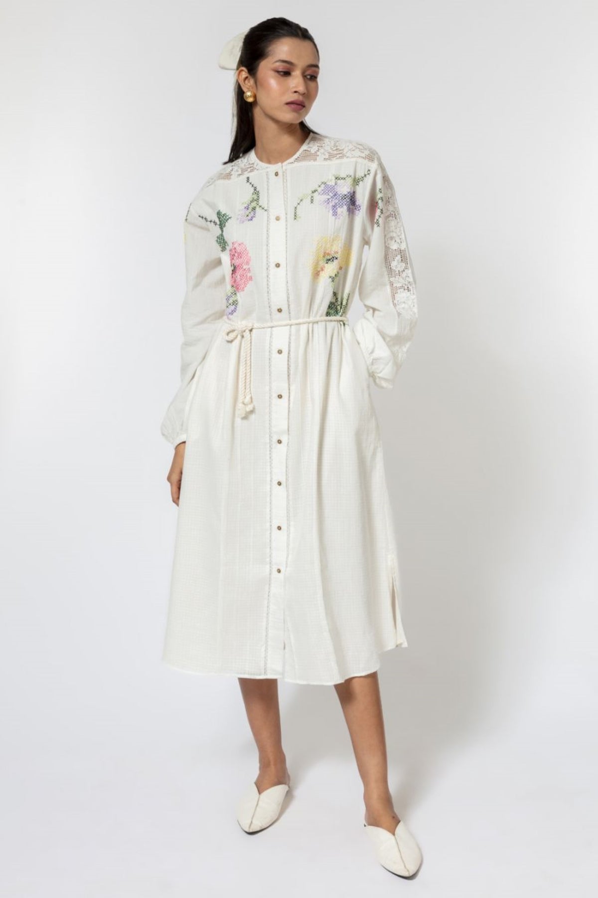 Frangipani Shirt Dress