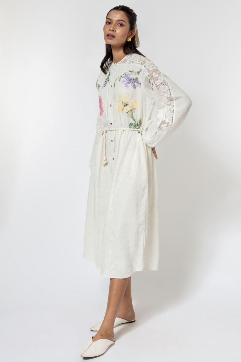 Frangipani Shirt Dress