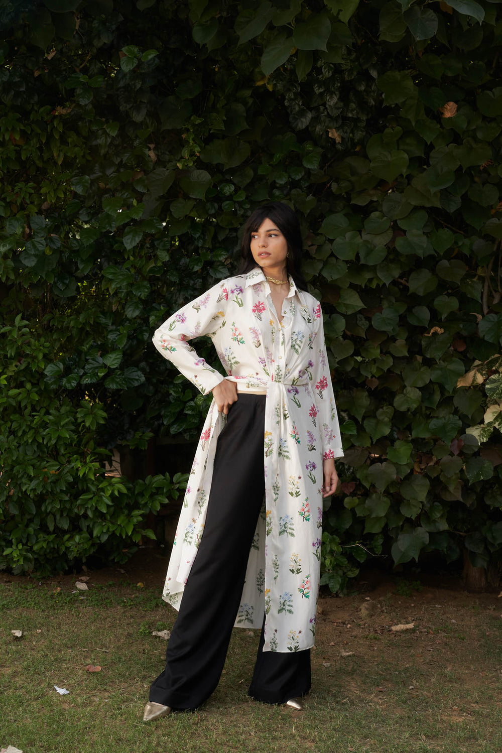 Love Sonnet Silk Shirt Dress