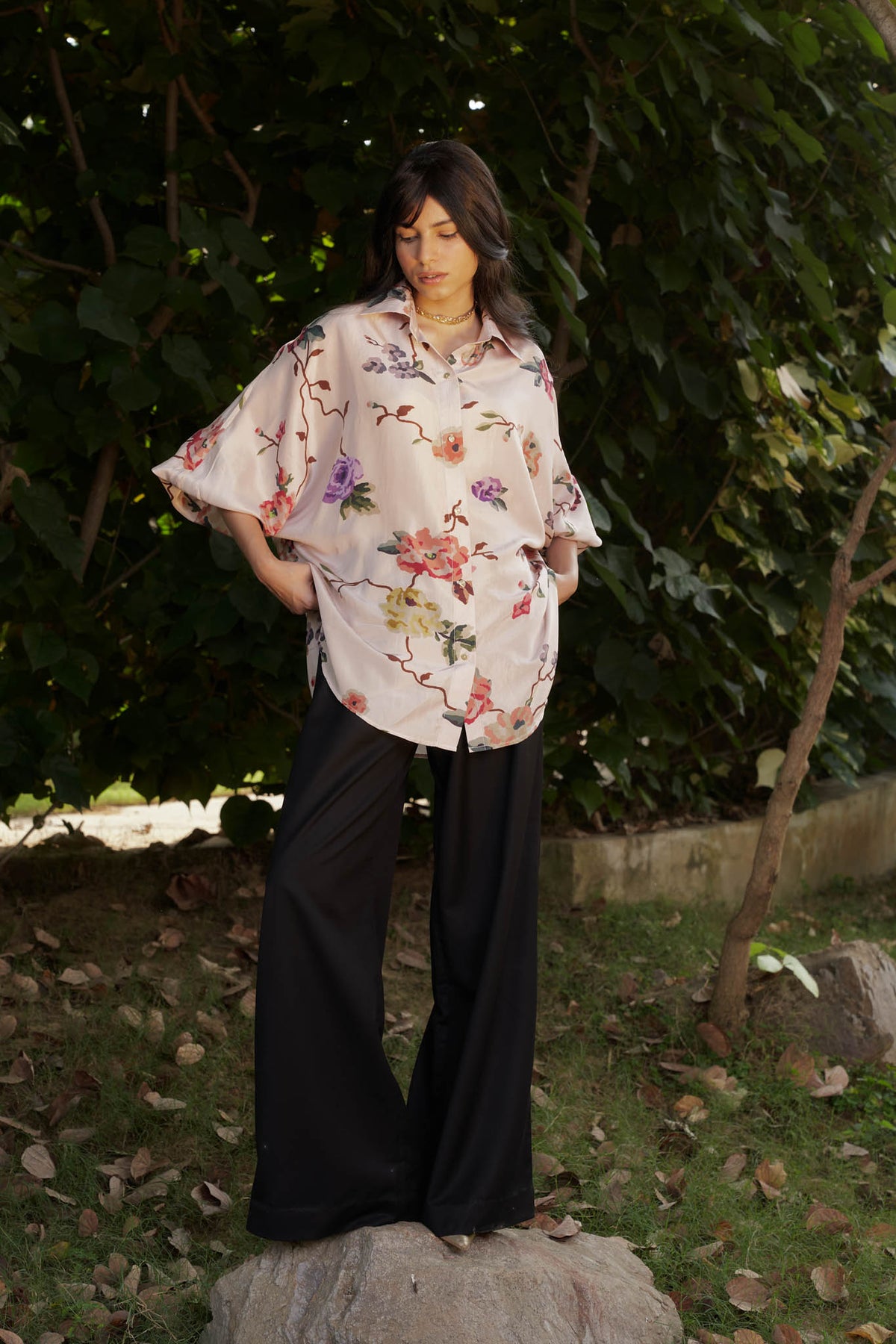 Sacred Flower Silk Shirt