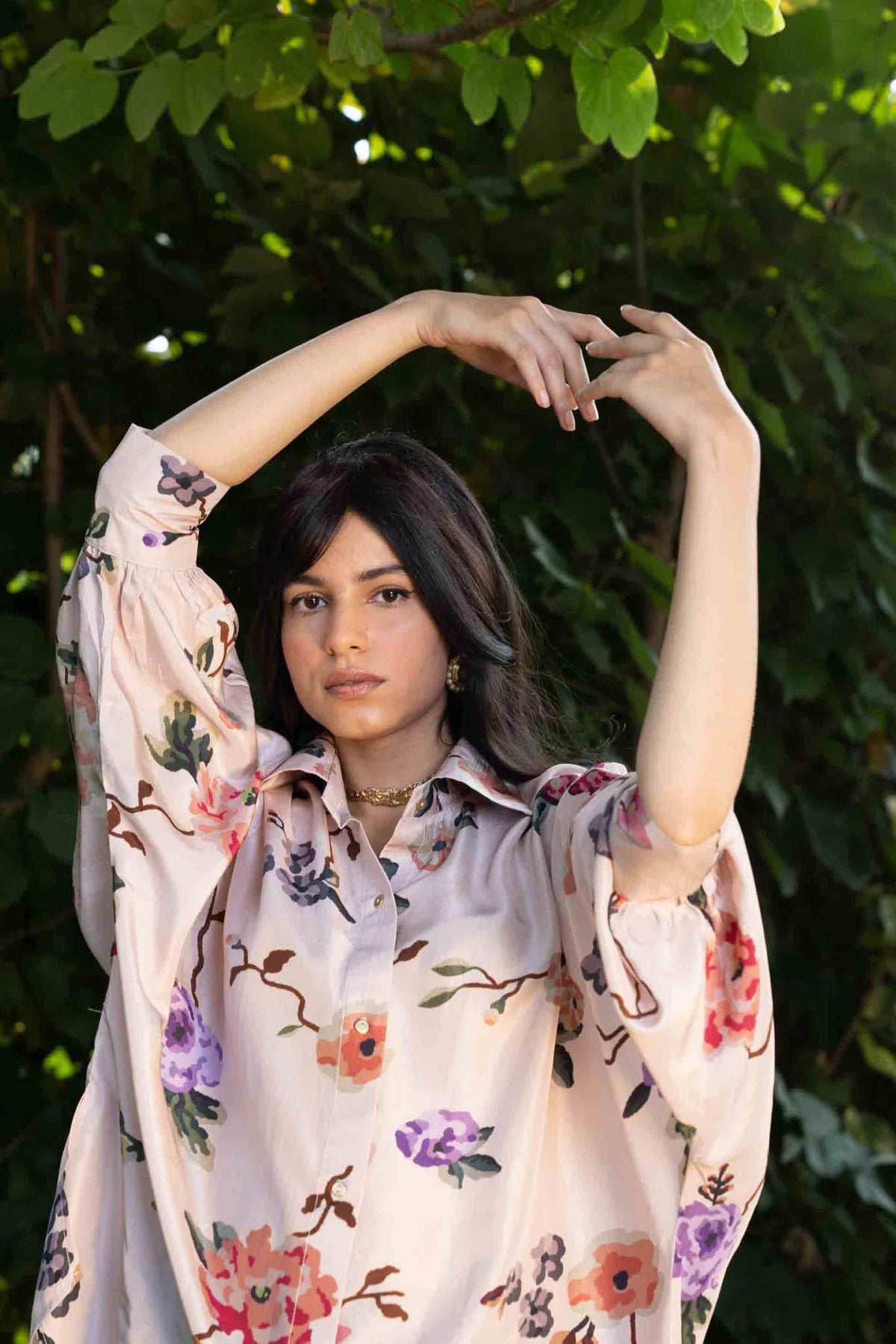 Sacred Flower Silk Shirt