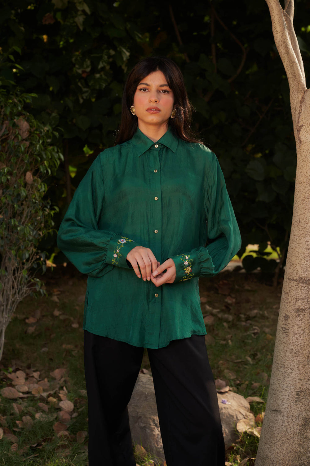 Birdsong Silk Shirt