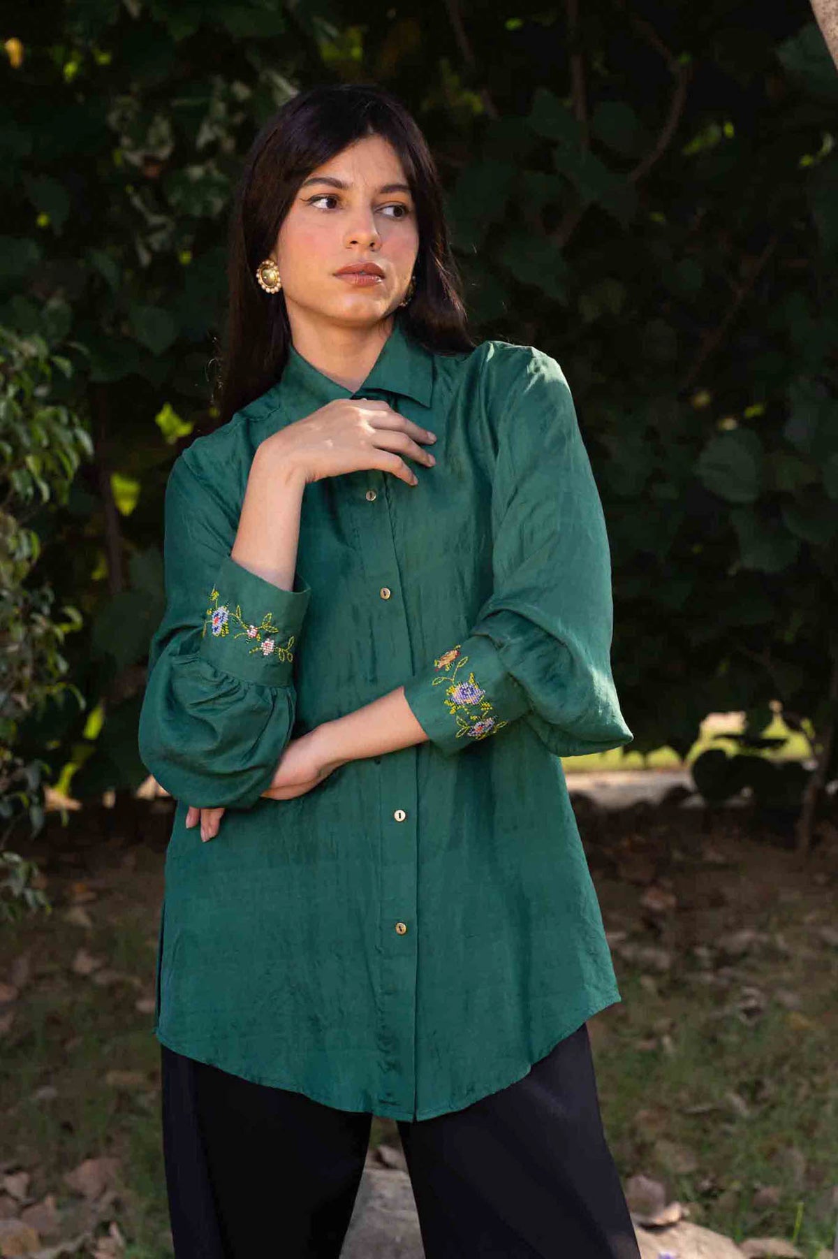 Birdsong Silk Shirt